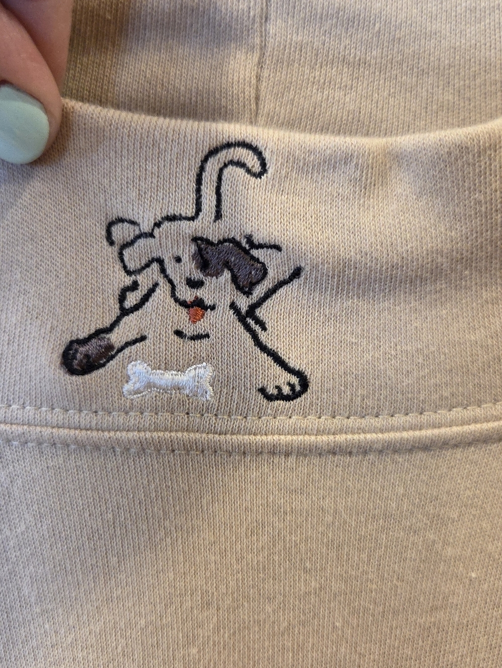 CJ Banks Dog & Bone Embroidered Long Sleeve Mock Neck Shirt 2X NWT